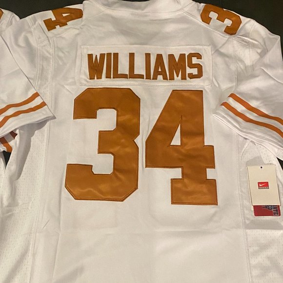 Nike TEXAS LONGHORNS RICKY WILLIAMS Men's JERSEY Sz M,L,XL,2XL New w tags SEWN - Picture 3 of 7